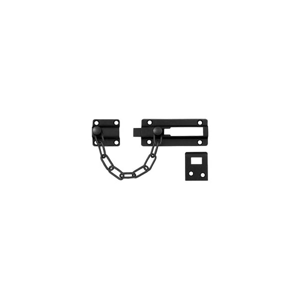 Paint Black Solid Brass 7 Chain Door Bolt, 10PK